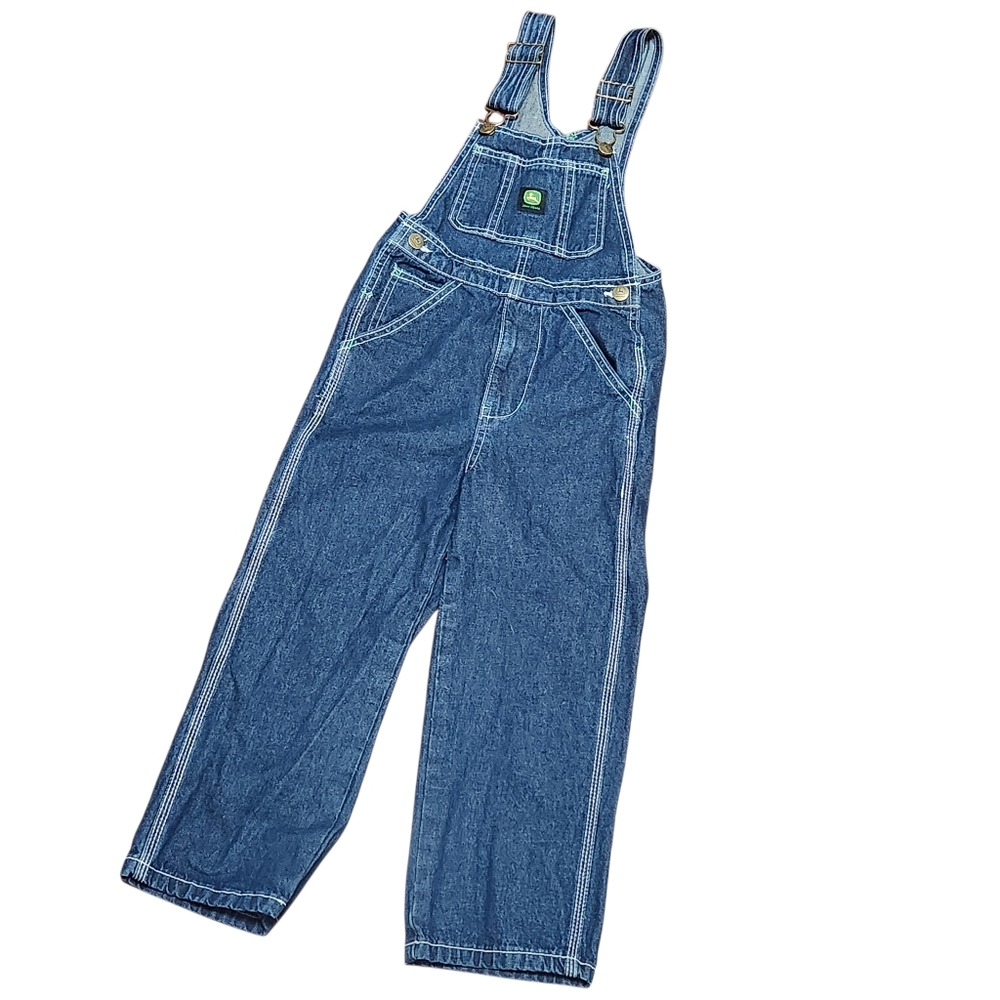 John Deere Blue Denim Kids Overalls